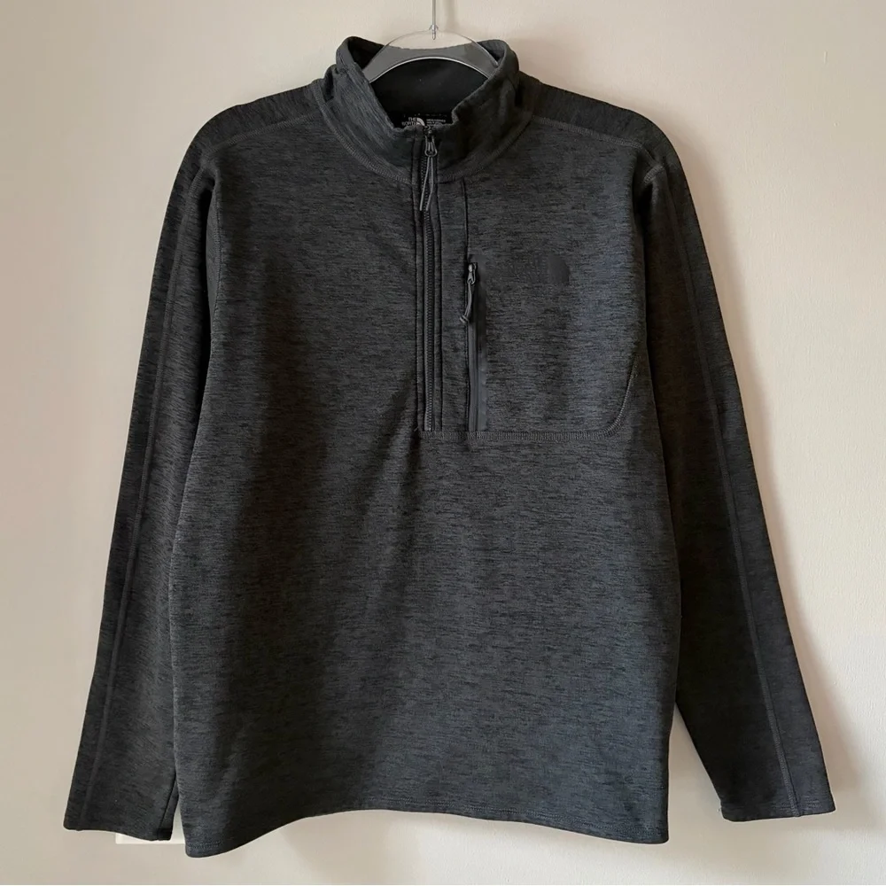 The North Face Dark Gray Quarter Zip Jacket Outdoor Casual Winter Fall